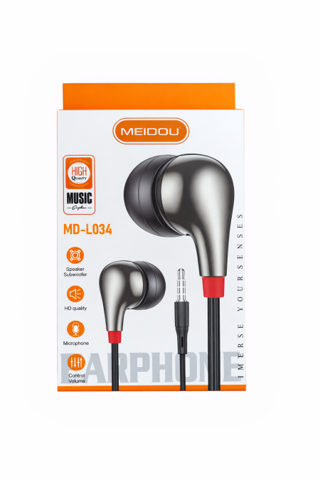 MEIDOU MD-L034 Music Earphones – سماعات سلكية مع ميكروفون