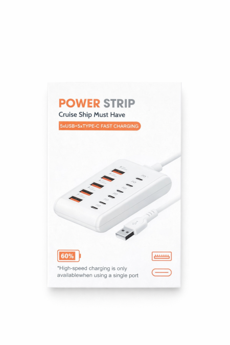 Power Strip USB + Type-C Fast Charging