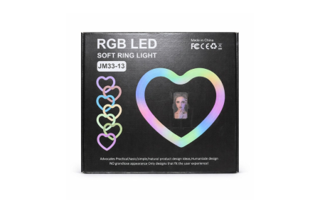 إضاءة حلقة RGB على شكل قلب – Soft Ring Light JM33-13