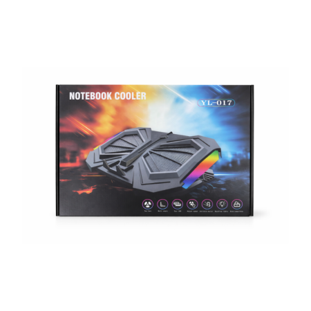 Notebook Cooler YL-017 – قاعدة تبريد لابتوب احترافية RGB