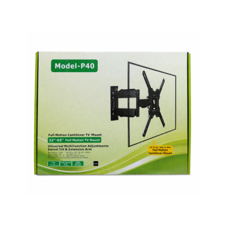Model P40 Full Motion TV Wall Mount حامل شاشة متحرك جداري 32” – 65”