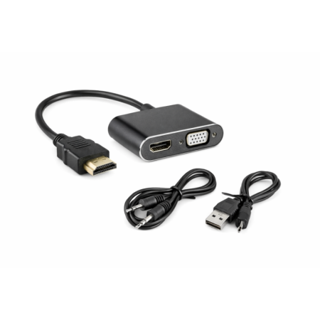 محول HDMI إلى VGA مع صوت – HDMI to VGA Adapter with Audio