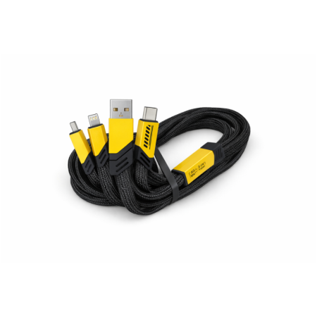 كيبل شحن متعدد 3 في 1 (USB إلى Type-C / Micro / Lightning)