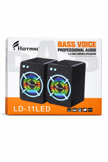 سماعات كمبيوتر Hotmai Bass Voice LED – موديل LD-11LED