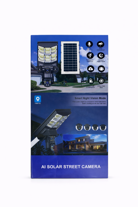 كاميرا إنارة شمسية ذكية (AI Solar Street Camera)