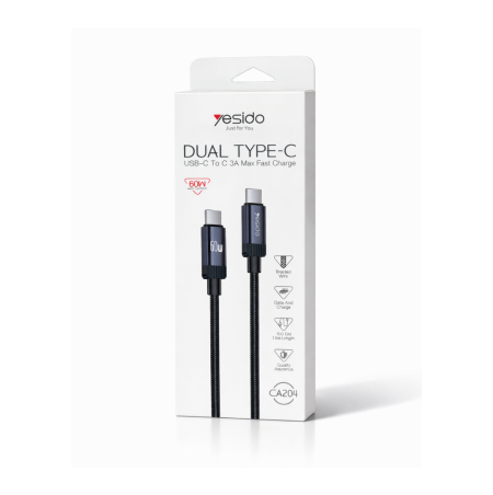 Yesido Dual Type-C to Tye-C Fast Charge (60W)