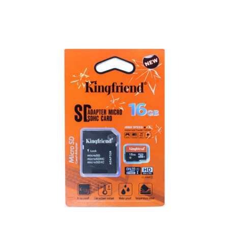 كرت ذاكرة Micro SD Kingfriend + أدابتر (خيارات متعددة)