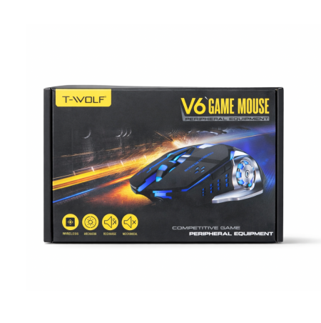 T-Wolf V6 Gaming Design RGB Mouse