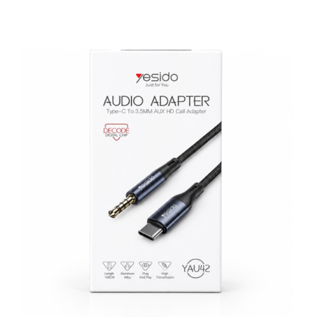 Yesido YAU42 محول صوت Type-C إلى AUX