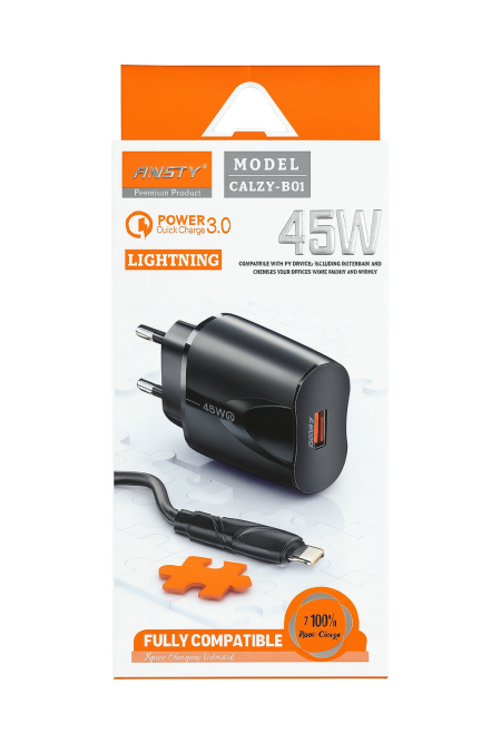 ANSTY CALZY‑B01 45W Quick Charge 3.0 Lightning