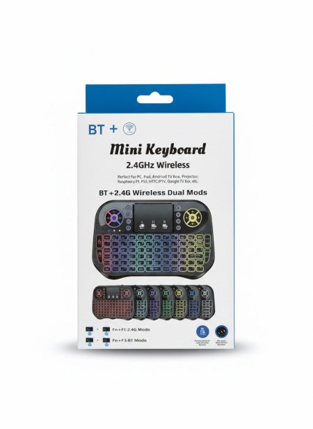 Mini Wireless Keyboard 2.4GHz + Bluetooth