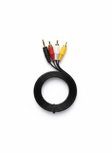 كابل ‎3‑RCA / AUX (أصفر + أحمر + أبيض)